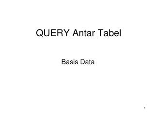 QUERY Antar Tabel