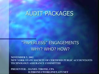 AUDIT PACKAGES