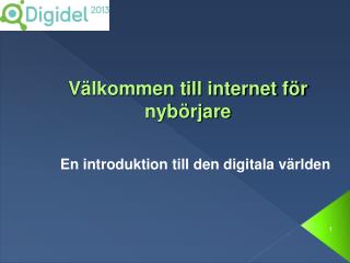 Välkommen till internet för nybörjare