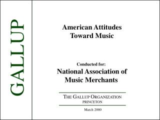American Attitudes Toward Music