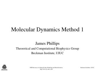 Molecular Dynamics Method 1