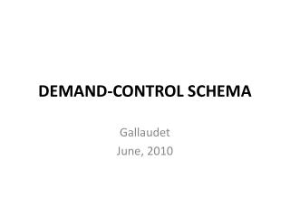 DEMAND-CONTROL SCHEMA