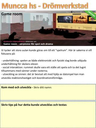 Muncca hs - Drömverkstad