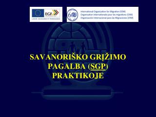 SAVANORIŠKO GRĮŽIMO PAGALBA ( SGP ) PRAKTIKOJE