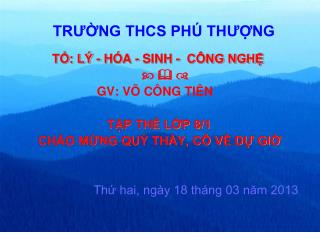 TRƯỜNG THCS PHÚ THƯỢNG