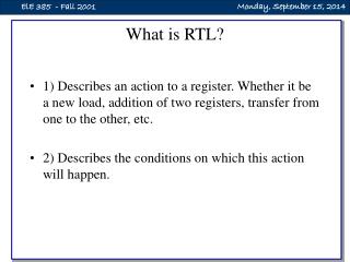 What is RTL?