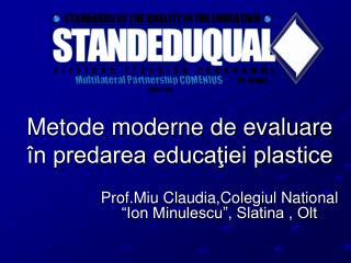 Metode moderne de evaluare în predarea educaţiei plastice