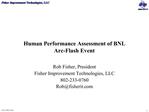 Human Performance Assessment of BNL Arc-Flash Event