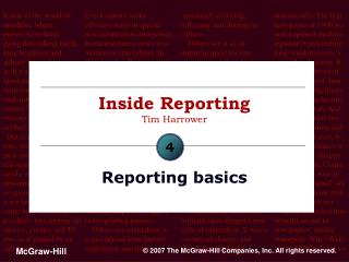 Inside Reporting Tim Harrower