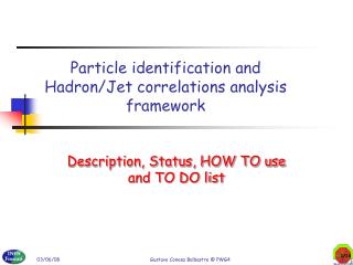 Particle identification and Hadron/Jet correlations analysis framework