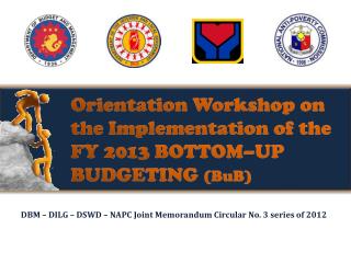 Orientation Workshop on the Implementation of the FY 2013 BOTTOM–UP BUDGETING ( BuB )