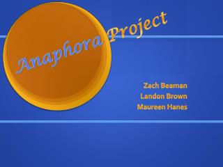 Zach Beaman Landon Brown Maureen Hanes