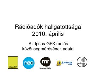 Rádióadók hallgatottsága 2010. április