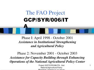 The FAO Project