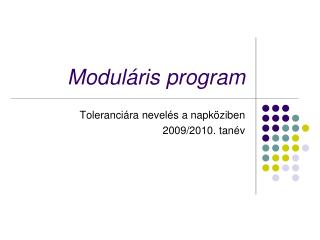 Moduláris program