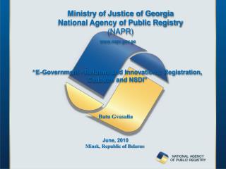 “E-Government - Reforms and Innovations: Registration, Cadastre and NSDI”