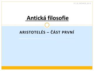 Antická filosofie