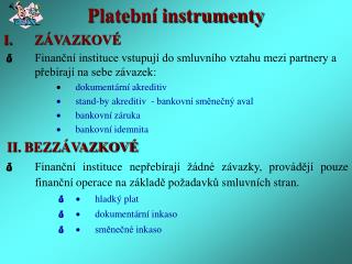 Platební instrumenty