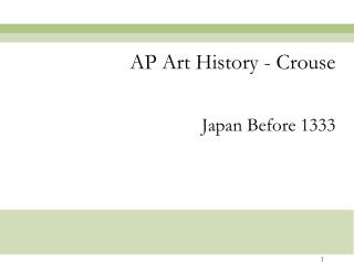 AP Art History - Crouse