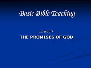 Basic Bible Teaching