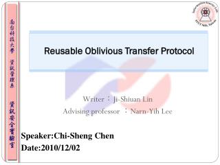 Reusable Oblivious Transfer Protocol