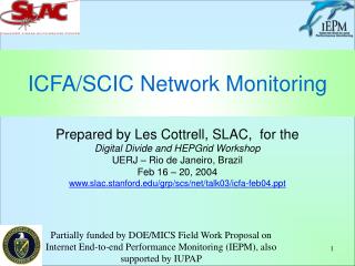 ICFA/SCIC Network Monitoring