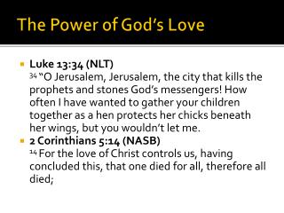 The Power of God’s Love