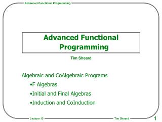 Advanced Functional Programming