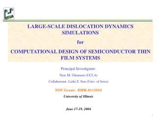 LARGE-SCALE DISLOCATION DYNAMICS SIMULATIONS for