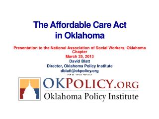 The Affordable Care Act in Oklahoma