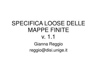 SPECIFICA LOOSE DELLE MAPPE FINITE v. 1.1