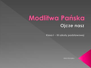 Modlitwa Pańska