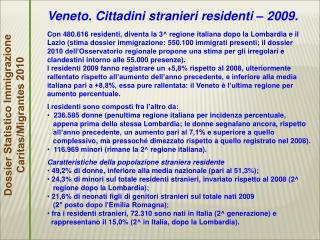 Dossier Statistico Immigrazione Caritas/Migrantes 2010