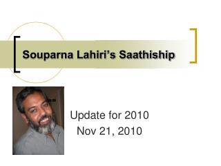 Souparna Lahiri’s Saathiship