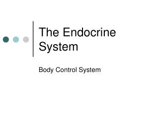 The Endocrine System