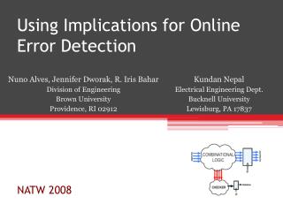 Using Implications for Online Error Detection