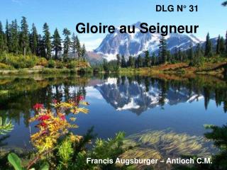 DLG N° 31 Gloire au Seigneur