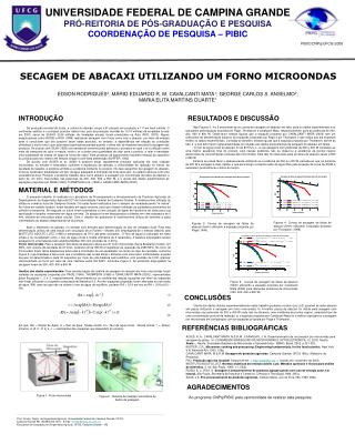 SECAGEM DE ABACAXI UTILIZANDO UM FORNO MICROONDAS