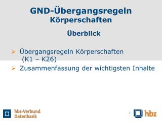 GND-Übergangsregeln Körperschaften