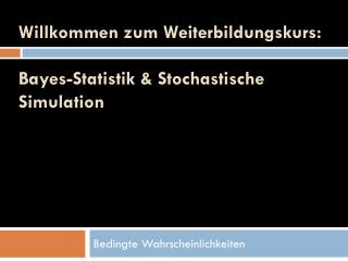 Bedingte Wahrscheinlichkeiten