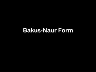 Bakus-Naur Form