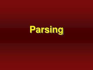 Parsing