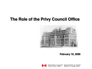 The Role of the Privy Council Office