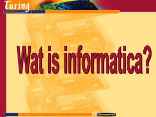 Wat is informatica?