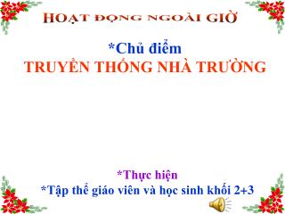 HOẠT ĐỘNG NGOÀI GIỜ