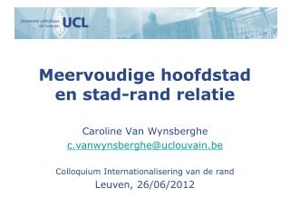 Meervoudige hoofdstad en stad-rand relatie