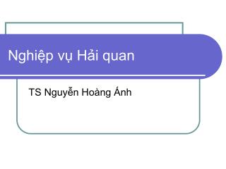 Nghiệp vụ Hải quan