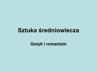 Sztuka średniowiecza