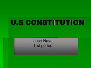 U.S CONSTITUTION