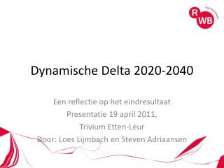 Dynamische Delta 2020-2040